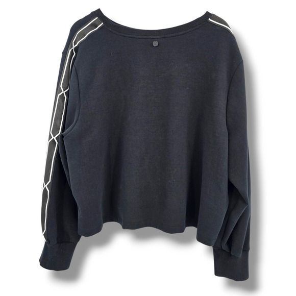 Hunter X Target Women's Plush Cropped Embossed Striped Sleeve Sweatshirt Size 3X - Picture 2 of 9